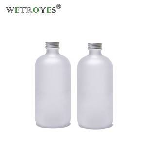 Custom 16oz 500ml Clear Frosted Glass Beverage Bottle