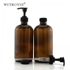 16oz 480ml Soap Lotion Glass Bottle with Plastic Pump