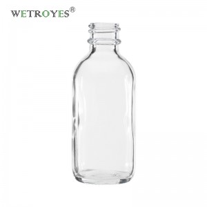 2oz 60 ml Clear Glass Boston Round Glass Bottle