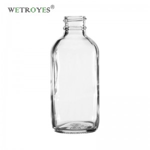 4oz 120ml Clear Boston Round Glass Bottle