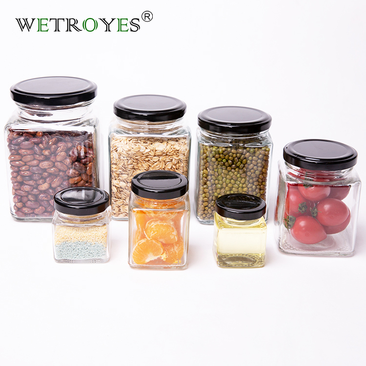 Hot Sale Supplier Glass Jars in Bulk with Spoon Candy Food Honey Glass Jars  - China Glass Jar and Mason Jars price