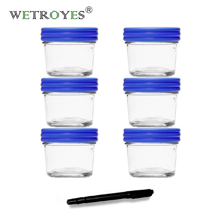 4oz Container with Lids 16 Pack Clear Plastic Round Storage Jars Wide-Mouth Plastic Containers Jars with Lids for Storage Liquid and Solid Products