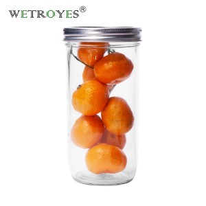 Glass Food Storage Jars with Screw Cap 24oz 720ml