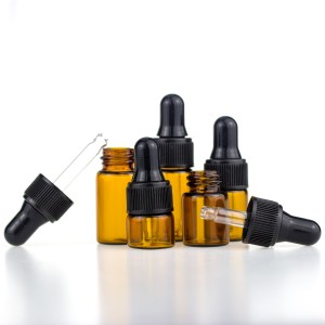 Fancy Amber 1ml 2ml Mini Glass Perfume Sample Vials Test Tube Glass Perfume Bottles