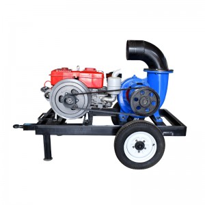 irrigation mixing 30hp diesel engine pump with 800 cubic flow meter