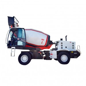 5cbm self loading concrete mixer truck with front cab