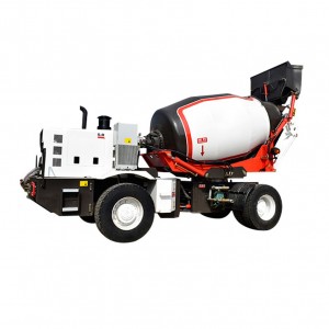 5cbm self loading concrete mixer truck with front cab