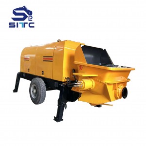 SITC Mobile Trailer Mounted Concrete Pump Machine 90M3/h Capacity Concrete Mixer Pump For Construction