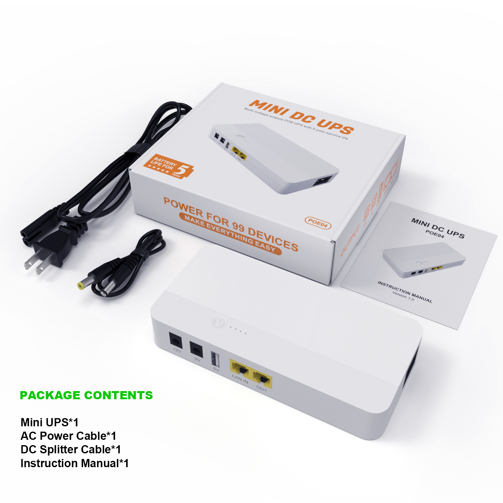 Wholesale WGP POE Mini UPS Uninterruptible Power Supply Dc Ups Poe Output  9v 12v 24V 48V Mini Ups for wifi router manufacturers and suppliers