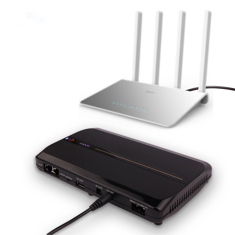  Mini UPS Battery Backup with Gigabit POE for Router, Modem,  Security Camera, Input AC Output USB 5V DC 9V/12V DC 24V/48V POE (1000Mbps)  : Electronics
