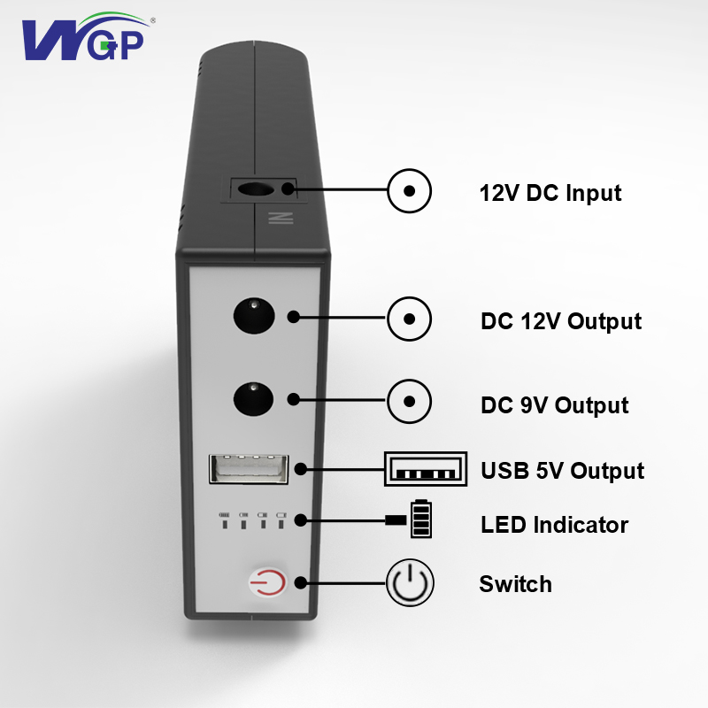 MINI UPS USB5V DC12V12V multiple Output for ONUand WiFi router