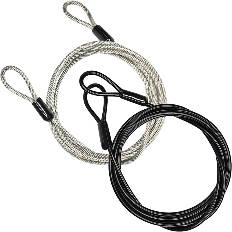 China 39.4″ Safety Cable Black Coated Stainless Steel Security Cable with Carabiner  Lock, 110lb Safety Rope for DJ Stage Light LED Par Light Moving Head Light  Bicycle Luggage(4 PCS) manufacturers and suppliers