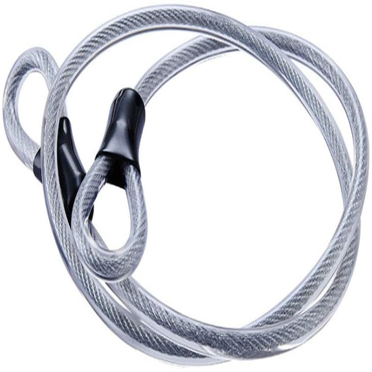 Wholesale Whip Sock Restraints - Safety Steel Locking Cable Double Loop Braided Steel Cable – Linhui Hardware