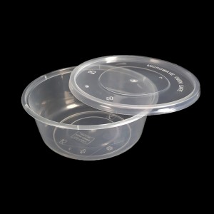 300ml Transparent Round Disposable Take Away PP Plastic Food Container for Dessert Fast food Soup