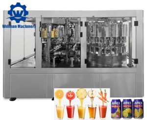 Whole production line 18000 CPH 250ML 300ML 475ML 500ML  Canned Fruit Juice Drinks Production Line  Machine