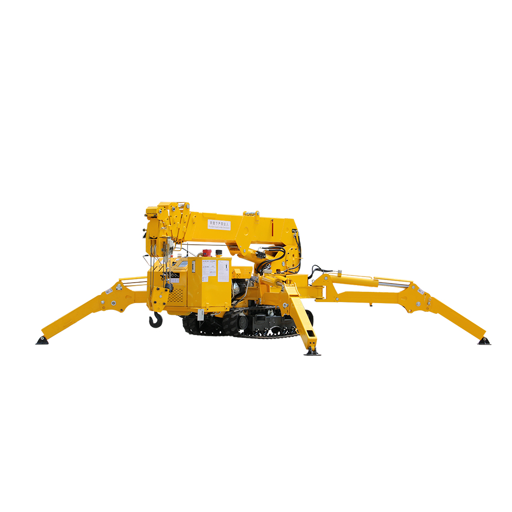 3 Ton micro spider crane crawler crane with hydraulic telescopic outrigger small cranes Featured Image
