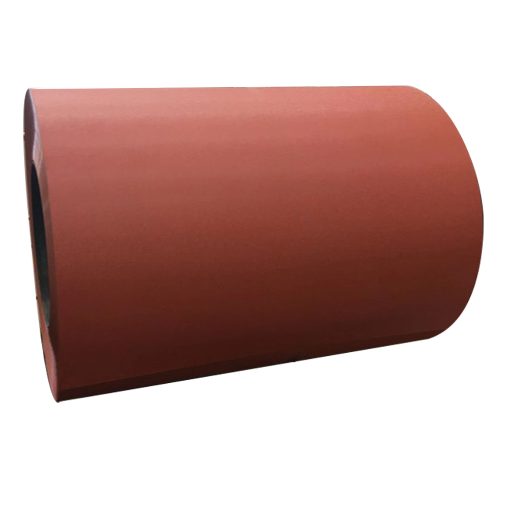 China ppgi coil price and pricelist with winkle surface and brick red, wine red, grey, white and black colors