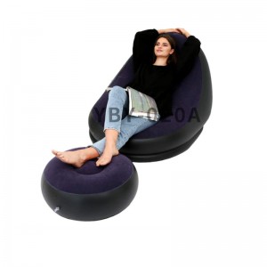 YBY-020A Navy inflatable sofa-Inflatable Leisure Sofa Chair and Footstool 