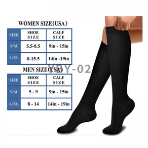 China New Product China Men′s Elastic Compression Stockings Knee Ankle Stripe Socks