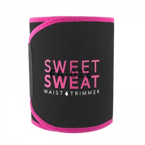 Waist Trimmer – Black/Pink | Premium Waist Trainer Sauna Belt for Men & Women