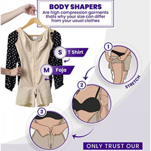 FA-007 Beige Fajas-Surgical Compression Garments for Women/ Shapermint Body Shaper Tummy Control Panty