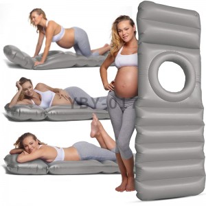 The Original Inflatable Pregnancy Pillow, Pregnancy Bed + Maternity Raft Float with a Hole to Lie on Your Stomach During Pregnancy, Safe for Land  Water Lavender