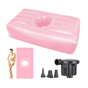 YBY-021 Pink inflatable BBL mattress-Inflatable BBL Mattress with Hole After Surgery Recovery for Butt, Air Body Pillow for Sleeping