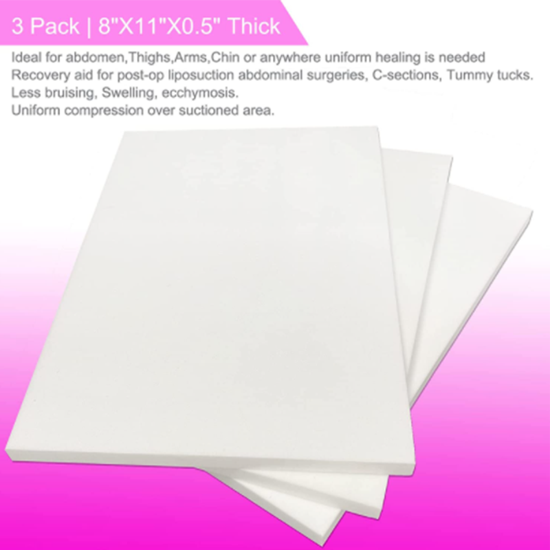  5 Pack Lipo Foam Pads For Post Surgery Ab Board
