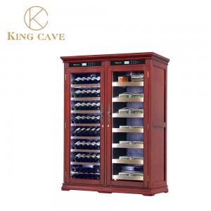 wooden whisky and cigar cabinet