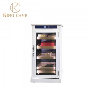 white cigar rack cabinet