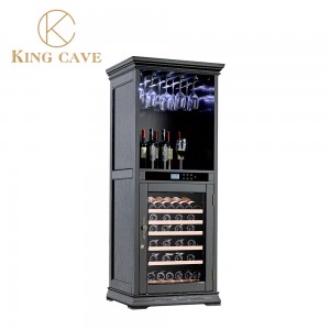 dark grey wine cabinet