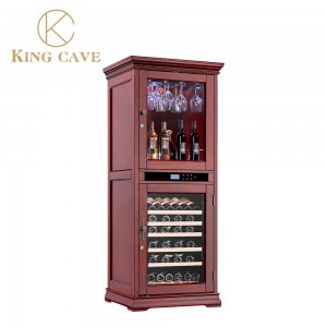wine fridge and cabinet