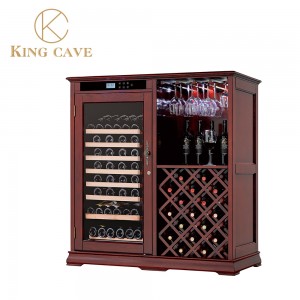 bar cabinet with wine fridge