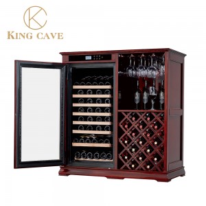 Wood wine refrigerator cabinet