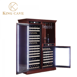 Oak Wine Cooler Cabinet Refrigerator