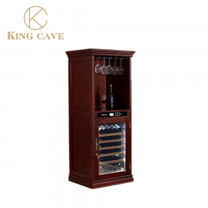 Wood wine cabinet with cooler