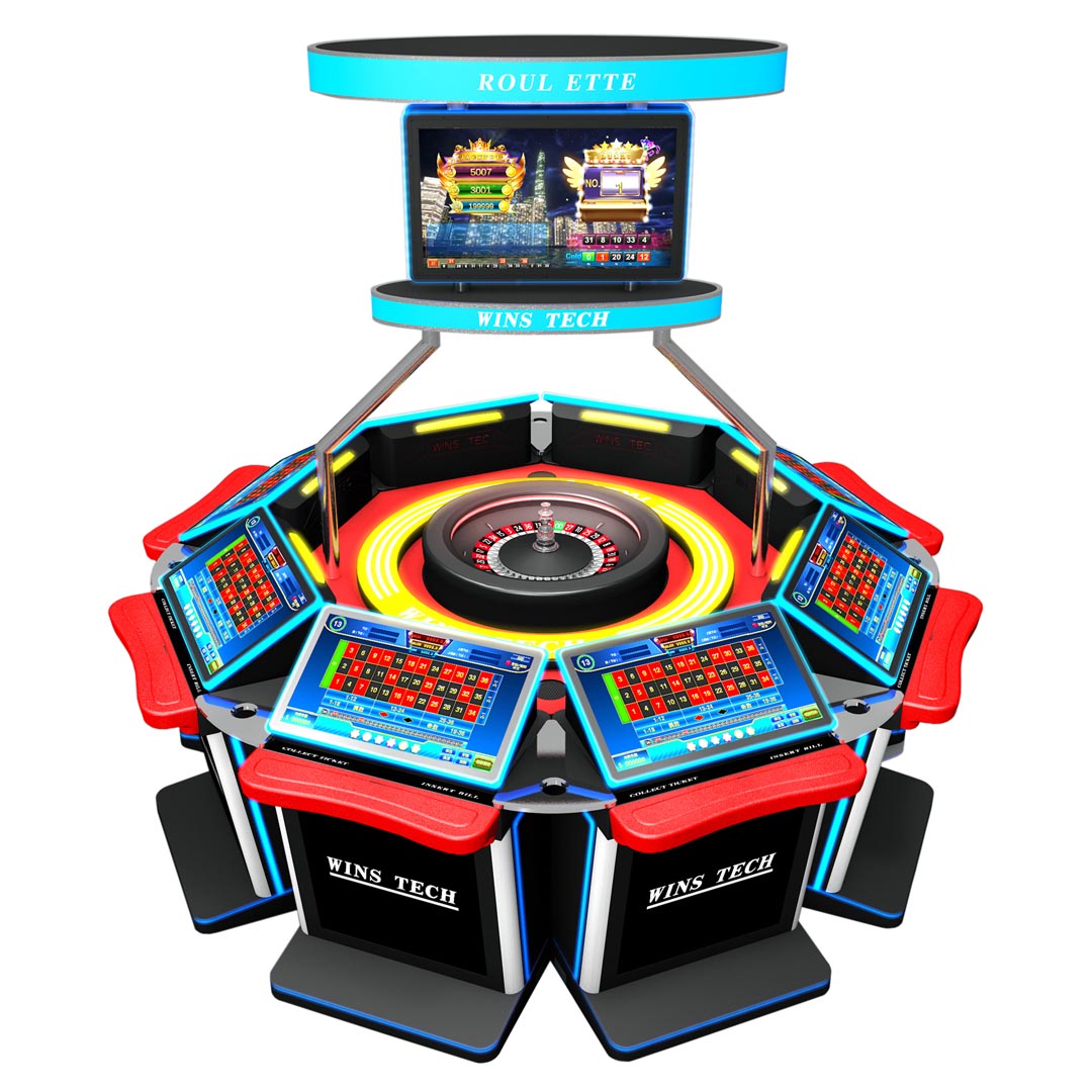 HX Dragon Roulette Circular machine 8 PLAYER POSITIONS 23 inch LCD Double Zero Wheel Featured Image