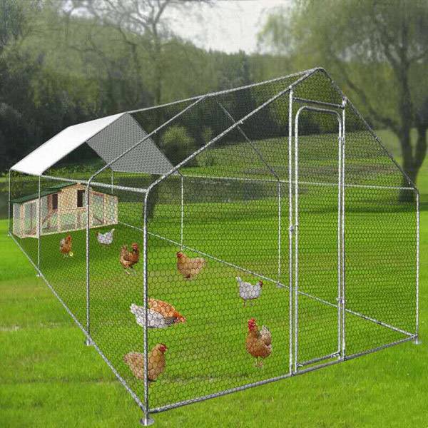 Large Metal Cages Chicken Run Coop Walk In Enclosure Rabbit Ducks Hen Poultry House 6x3x2m Featured Image