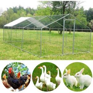 Large Metal Cages Chicken Run Coop Walk In Enclosure Rabbit Ducks Hen Poultry House 6x3x2m