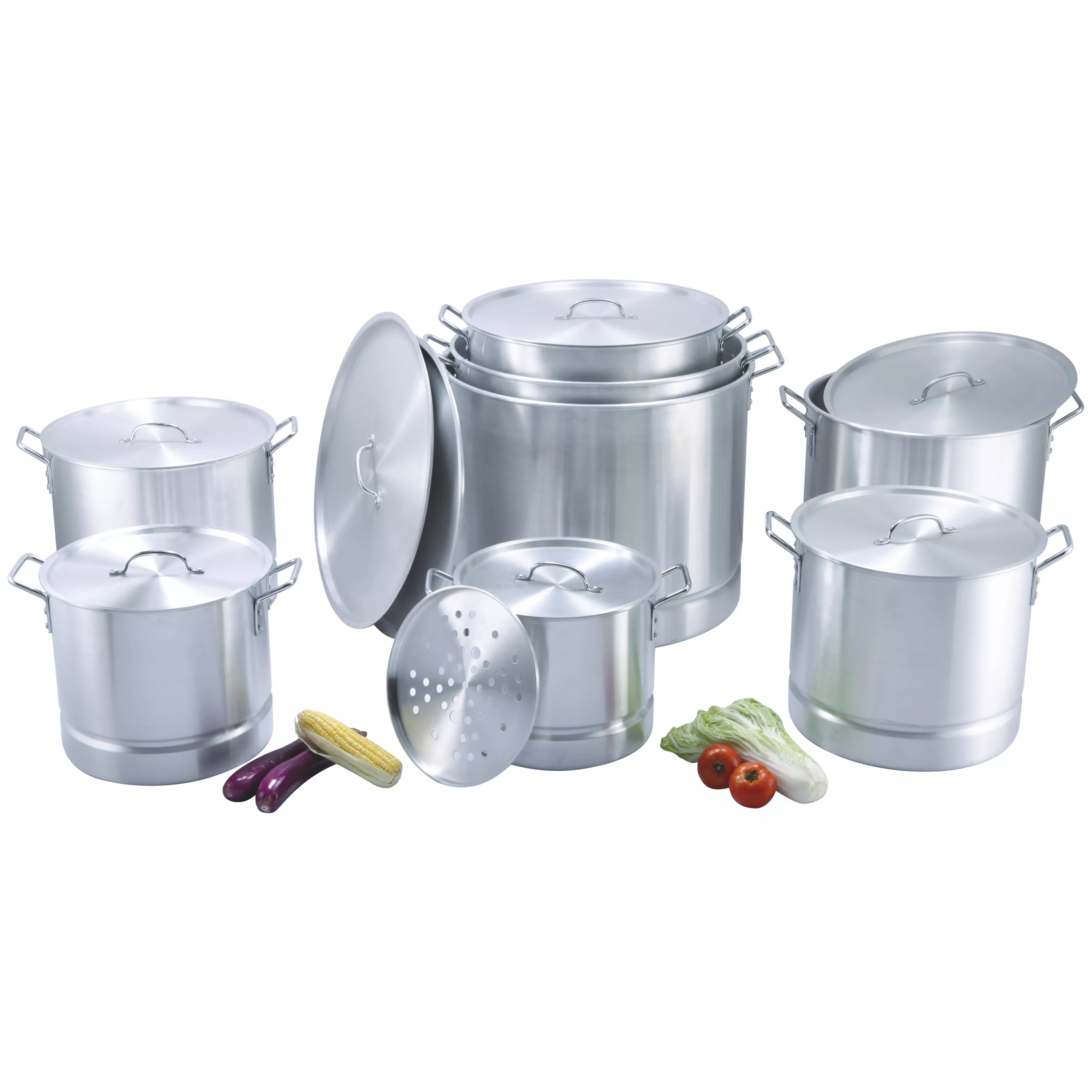 Hotel Aluminium Stock Pot Large Capycity 8QT-160QT Cooking Pot Soup Pot Steamer för kommersiell restaurang