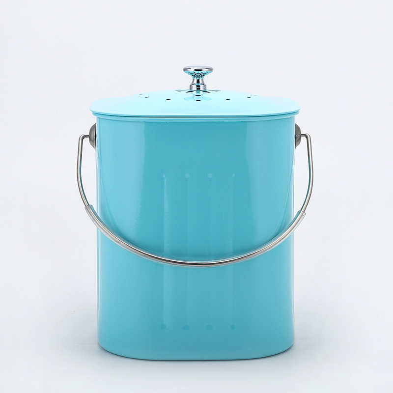 Металлический кухонный контейнер для компоста с цветным оцинкованным покрытием