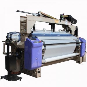 High speed 150-450cm 1-8 colors mechanical or electric feeder plain crank shedding/cam shedding/dobby shedding/jacquard shedding with single pump or twin pumps high speed water jet loom WT406H at 1000RPM for TPM weaving