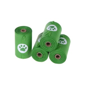 Discount wholesale Green Eco Friendly Compostable Pet Doggie Poop Waste Bags for Dogs Custom Printed Strong Biodegradable Dog Poop Bag
