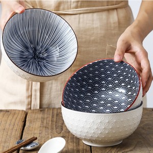 Factory Supply Unique Ceramic Bowls - Nordic Style 6Inch Tableware Bowls Ceramic Home Hand Painted Cearamic Bowl – Win-win