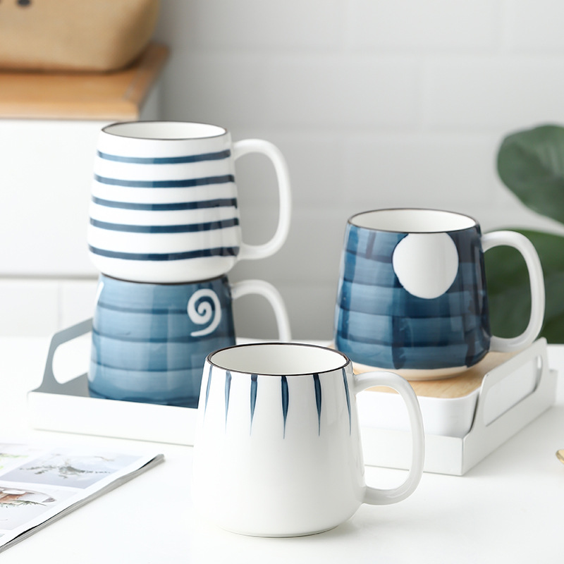 500Ml Hand Painted Ceramic Mugs Under glaze Color Coffee Mug Office Tea Mug Breakfast Milk Mug Creative Gift Kitchen Drinkware Mug Featured Image