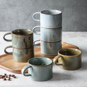 Super Purchasing for Ceramic Mugs Near Me - 150ml Kiln Change Glaze Color Coffee Mug Ceramic Coffee Cup Porcelain Teacup With Handle Creative Gifts Drinkware – Win-win