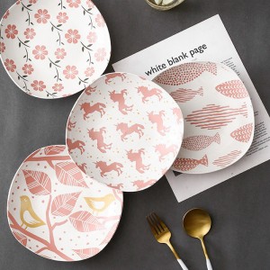 8 inch Nordic Ceramic Dinner Plate Dessert Dishes kitchen Tablewar Plate