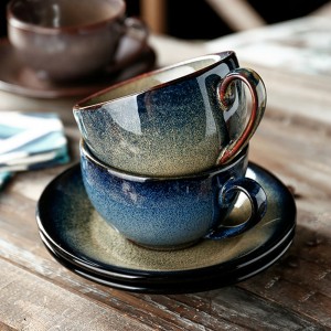 250ml European Small Luxurious Pull Flower Coffee Cup Saucers Suit Glass Concise Household Ceramics Coffee Mug Black Tea Teacup