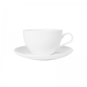 China Coffee Cup Custom White European-Style Cup Saucer Italian Latte Latte Art Ceramic Small Luxury Tea Cup