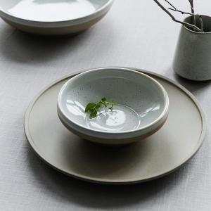 Exclusive Sesame Glaze Ceramic Plate  Creative Bowl Hotel Restaurant dinner plate